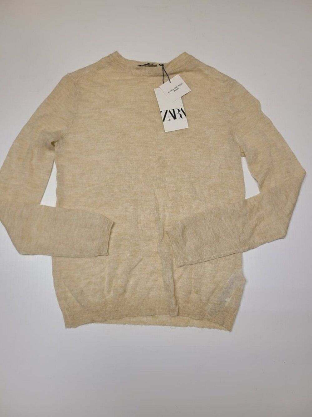 New Cream Zara Sweater Size S 9598/213
